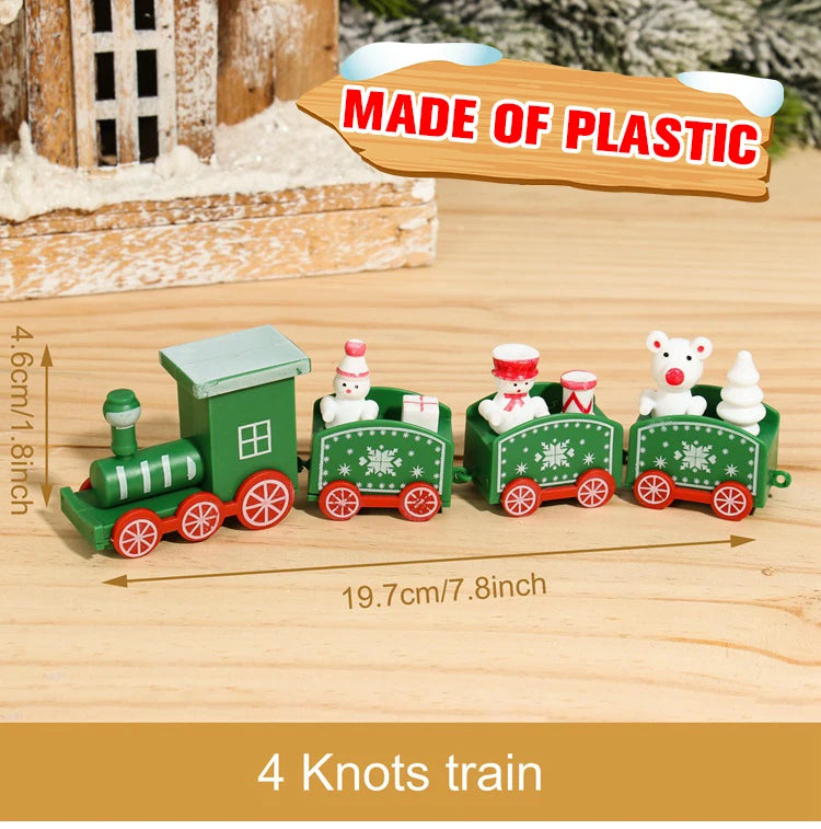 Christmas Train Ornament – Festive Wooden & Plastic Holiday Decor