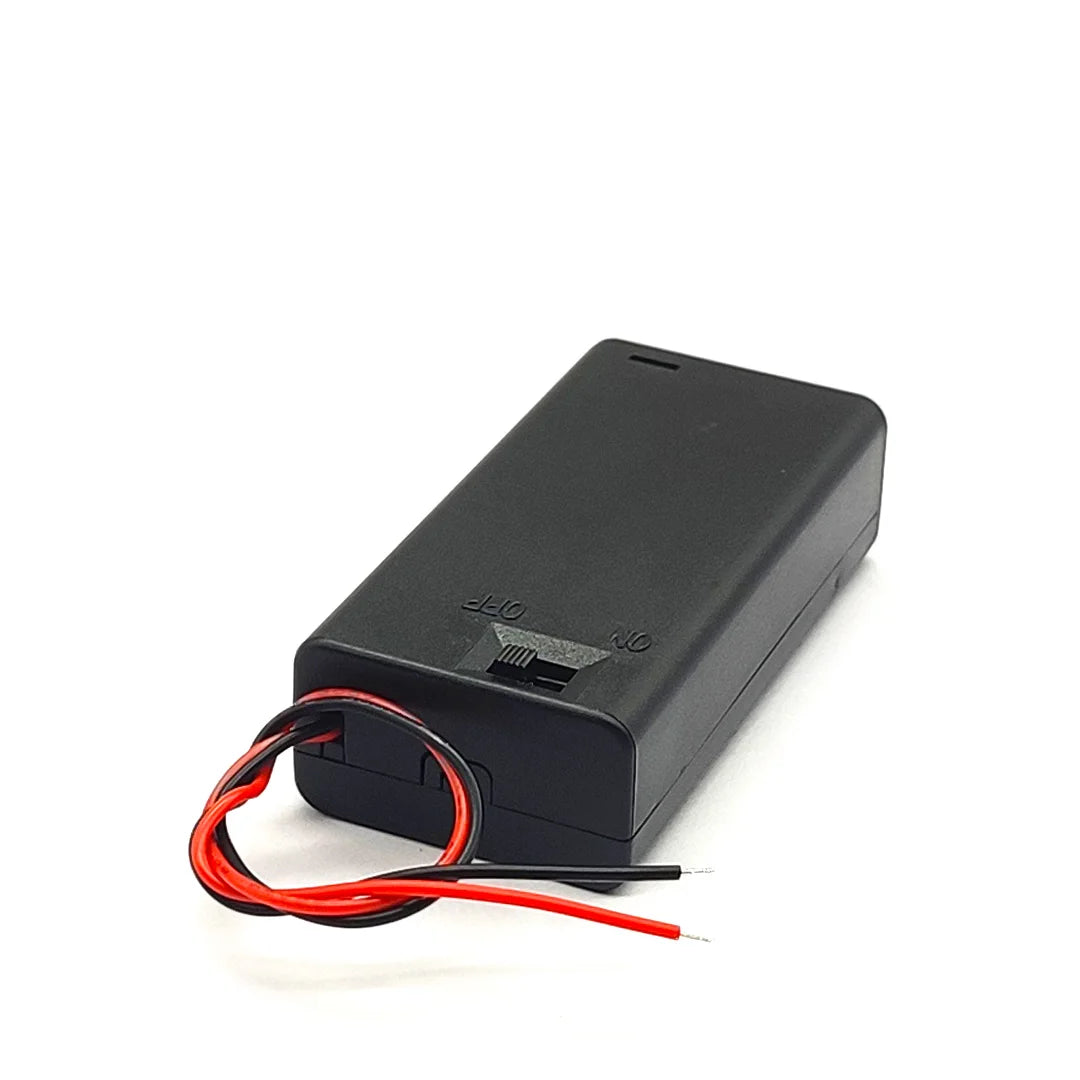 Versatile AA Battery Holder with ON/OFF Switch & Easy-Access Design