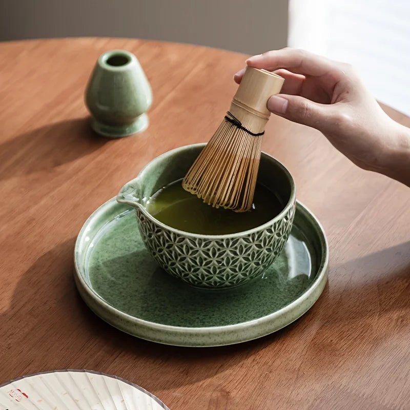 Authentic Japanese Matcha Tea Set - Bowl, Whisk & Accessories
