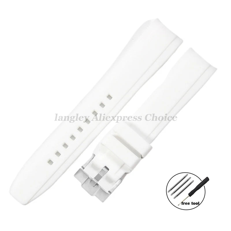 Versatile 20mm & 22mm Soft Rubber Watchband for Most Traditional Watches