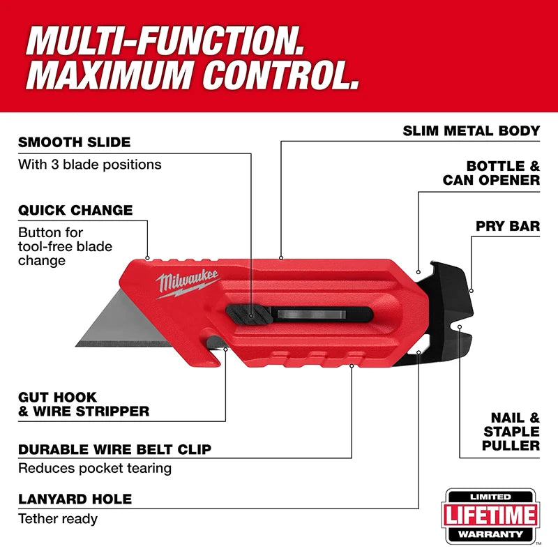 Milwaukee Multi-Function Compact Utility Knife - Versatile & Durable