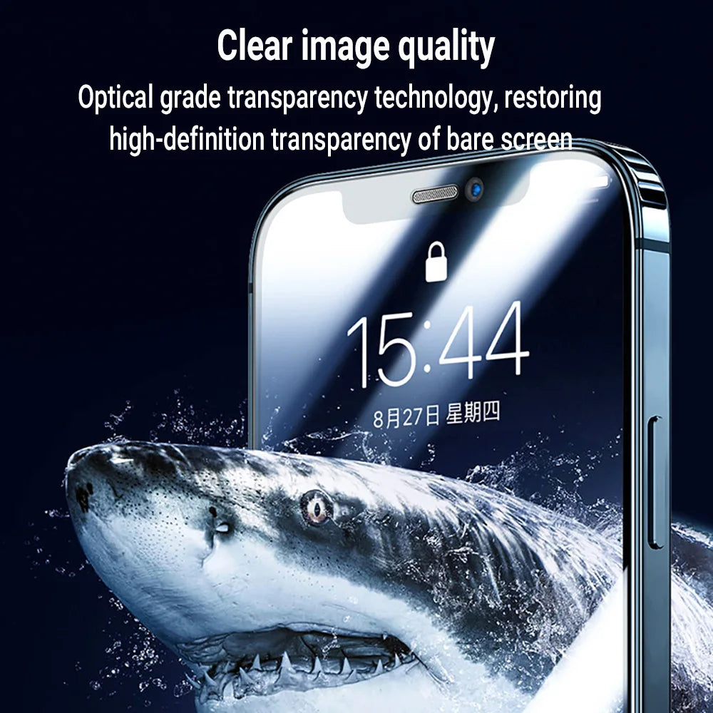 Oleophobic Coating Tempered Glass Screen Protector for iPhone 13-16