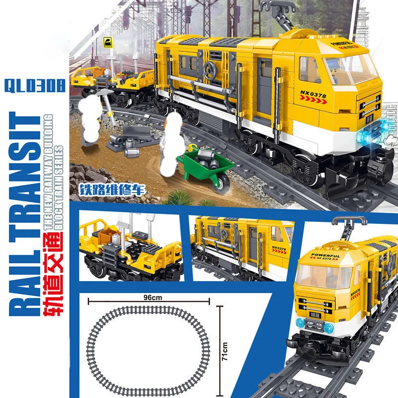 High-Speed Train Building Blocks Toy - Creative Model for Ages 14+