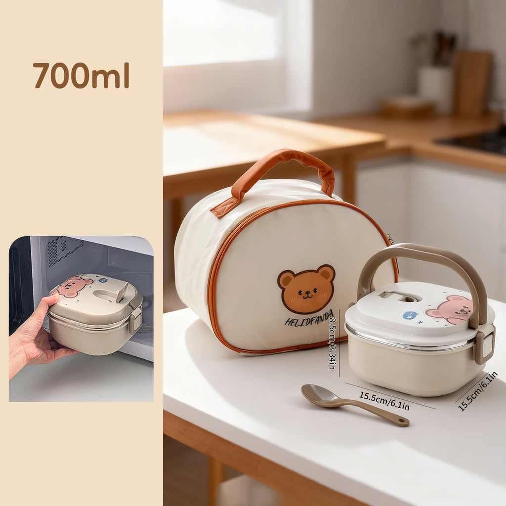 Insulated Bento Lunch Box - Microwave Safe & Leakproof