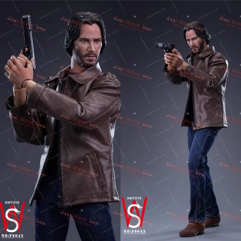 John Wick Action Figure Set with Dog - 1/6 Scale Collectible Toy