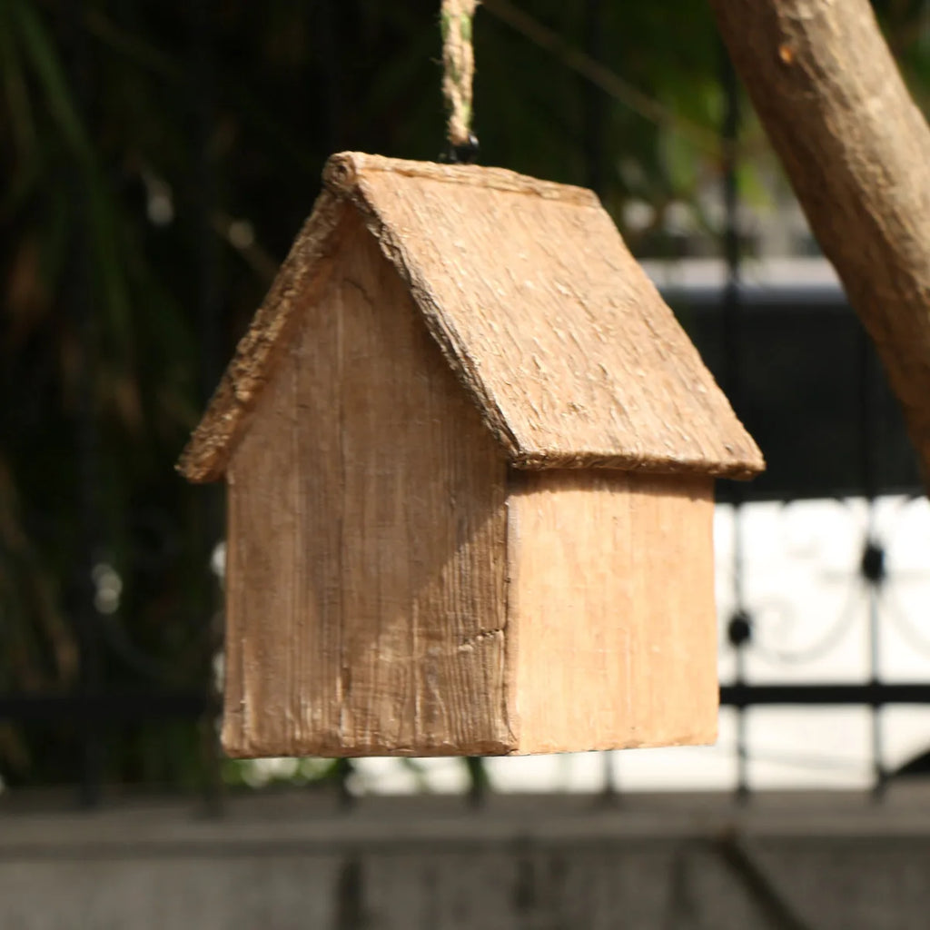 Cozy Whimsical Bird Nest Hanging Ornament for Garden Decor