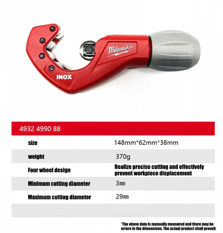 Milwaukee Quick Pipe Cutter - Stainless Steel for Copper & Metal Pipes