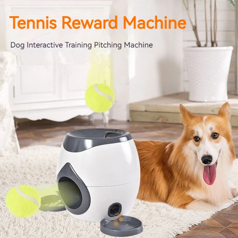 Interactive Dog Ball Launcher & Treat Dispenser for Small Dogs