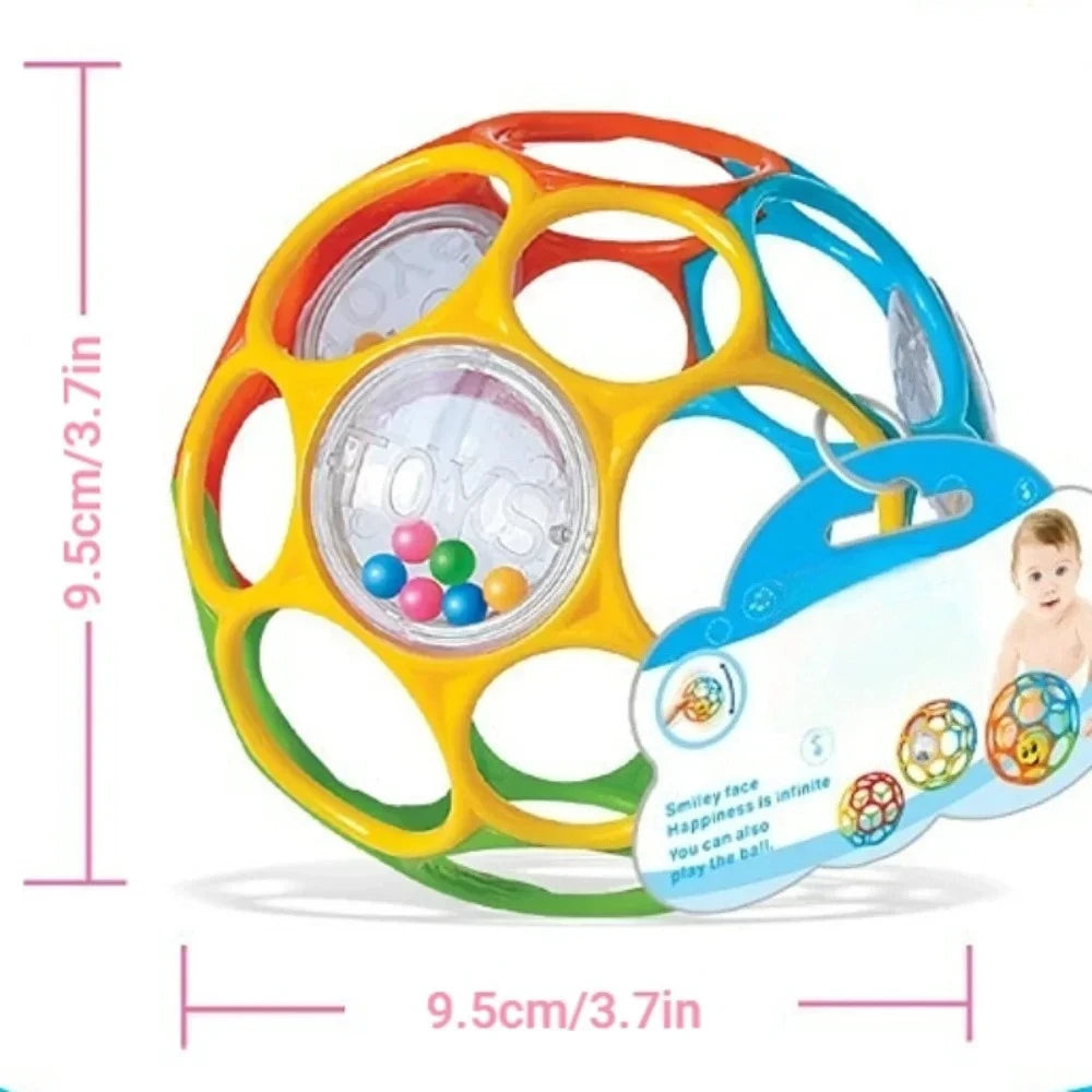 Soft Baby Rattle Ball Toy - Educational Teether for Newborns & Infants