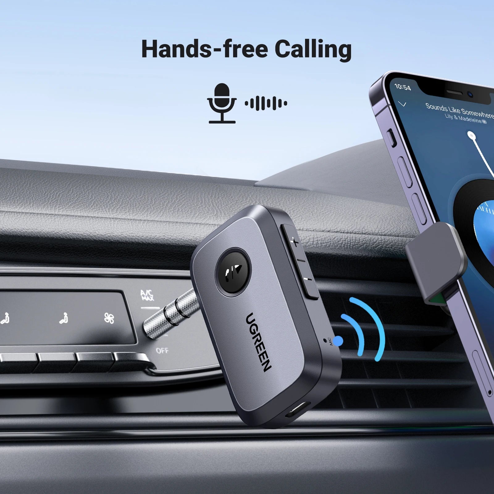 UGREEN Bluetooth 5.3 Audio Receiver - Wireless Car & Speaker Adapter