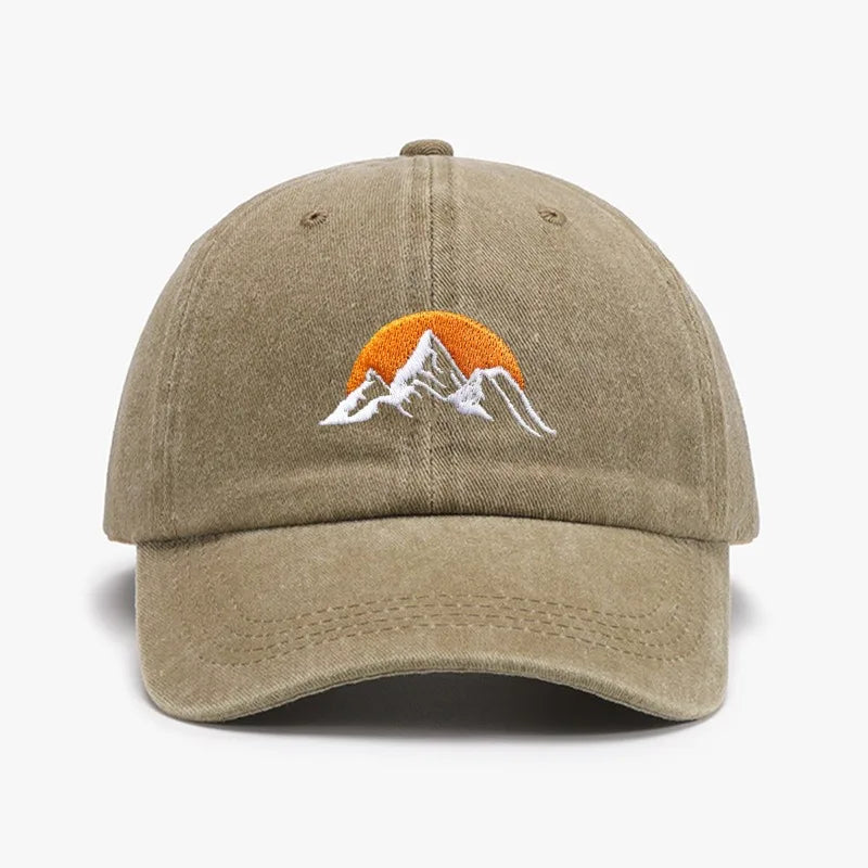 Unisex Embroidered Sunset Baseball Cap - Adjustable Soft Trucker Hat