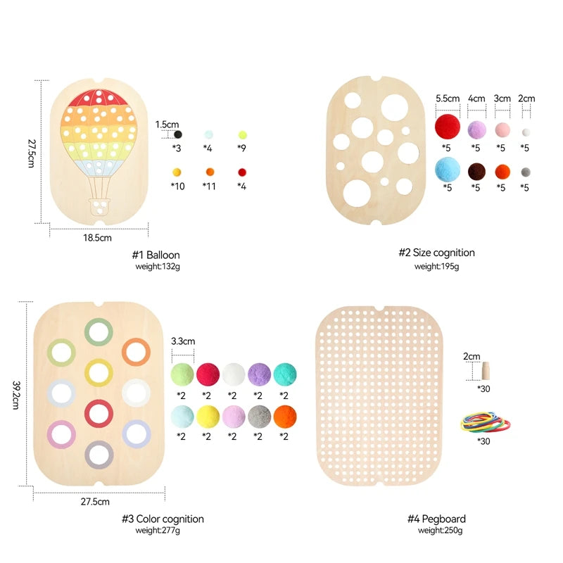 Montessori Wooden Sensory Table for Kids - Fine Motor Skill Development