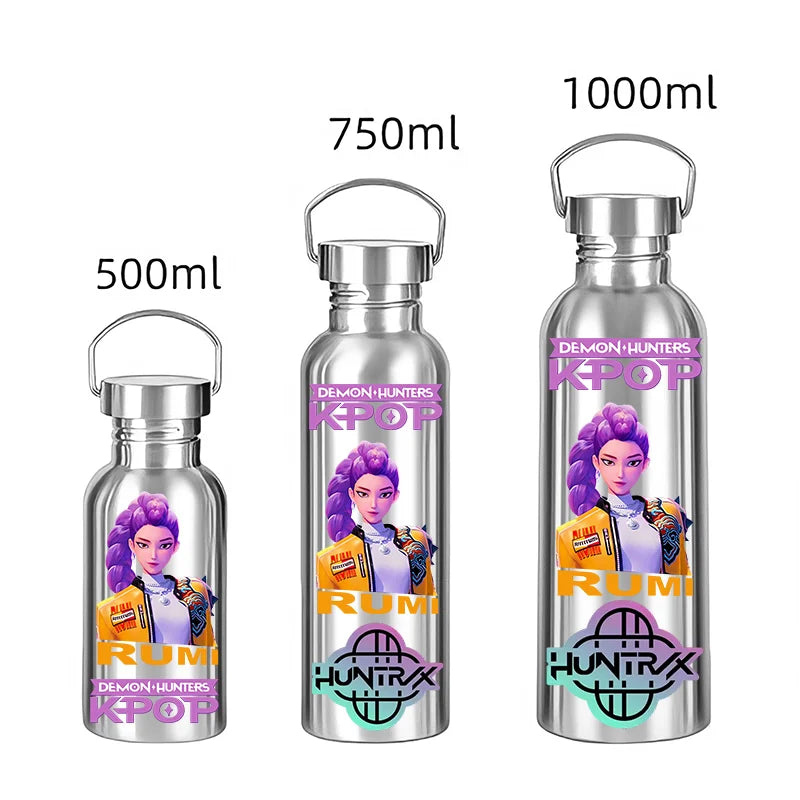 KPop Style Stainless Steel Water Bottle - 500/750/1000ML