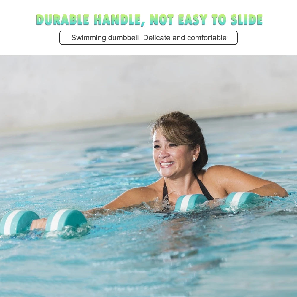 Aqua Fitness Dumbbells - 2 Pack EVA Foam Water Weights for Pool Exercise