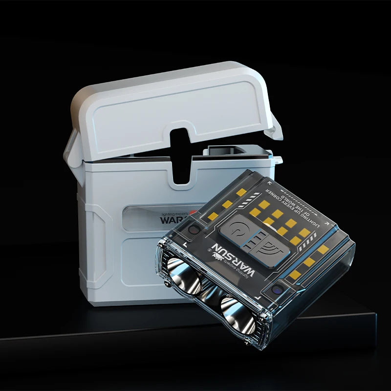 WARSUN G7 Mini COB LED Headlamp with Gesture Control & Charging Case