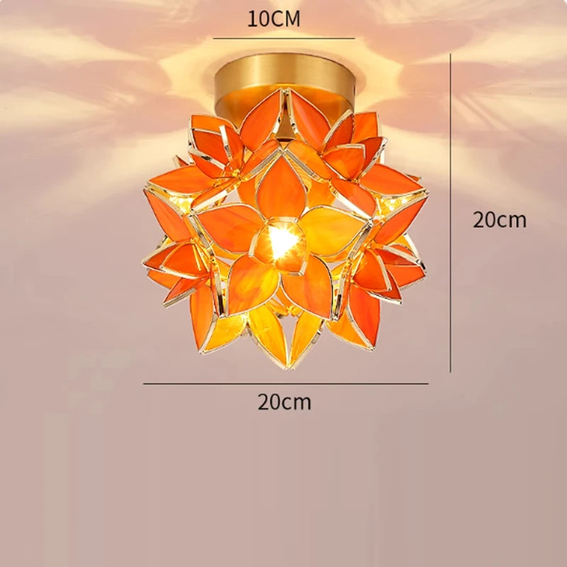 Nordic Copper Glass Pendant Light - Stylish LED Fixture for Home