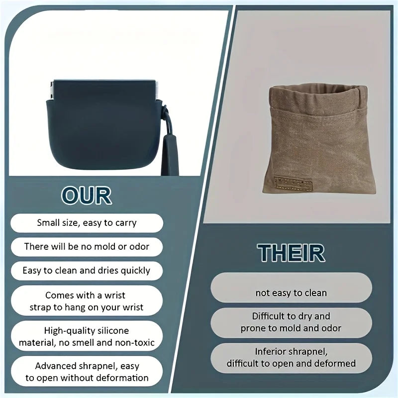 Portable Silicone Dog Treat Bag for Training & Walks