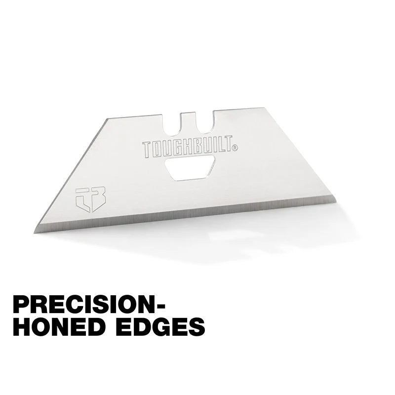 ToughBuilt 50-Pack Utility Trapezoidal Blades for Precision Cutting