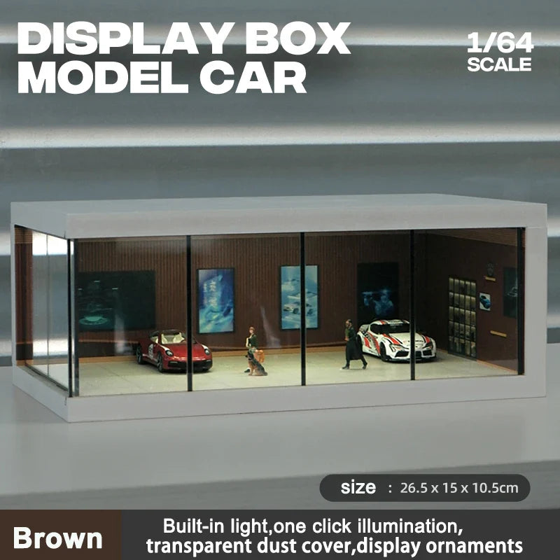 Vibrant LED Garage Scene Model 1:64 for Collector's Displays