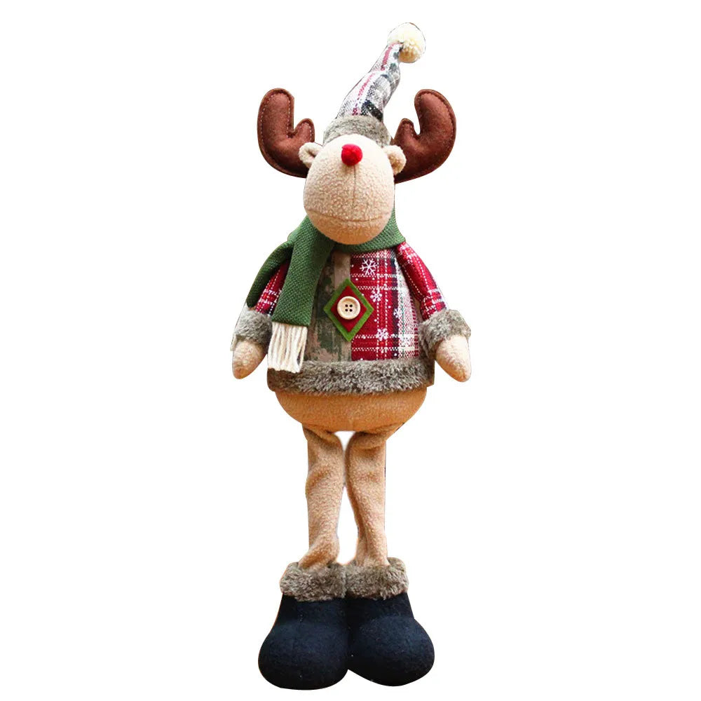 18" Plush Christmas Doll - Santa, Snowman, Elk | Festive Flannel Decor