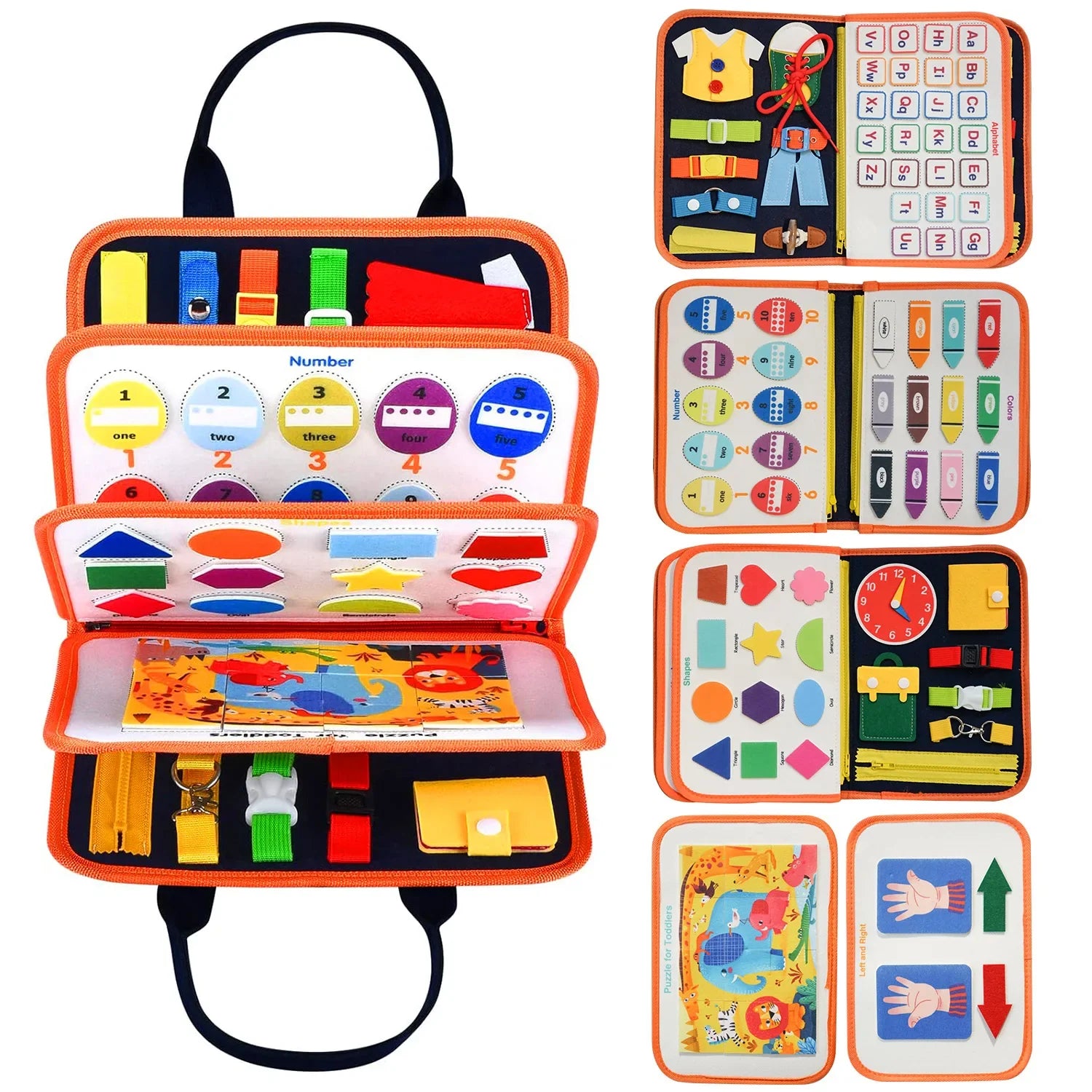 Montessori Busy Board - Educational Sensory Toy for Kids Aged 3-6