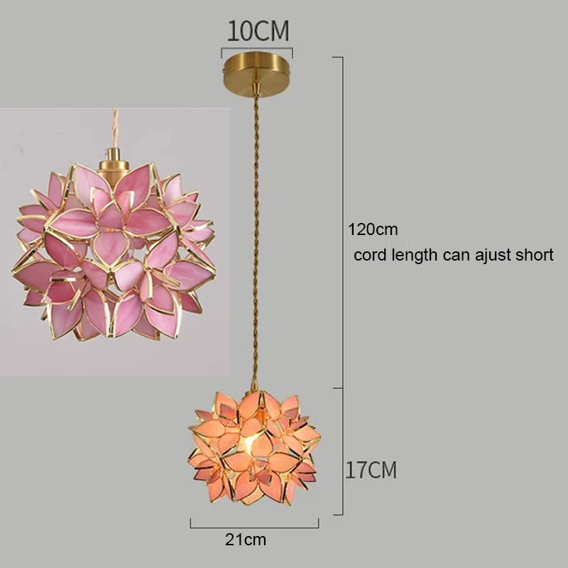 Nordic Copper Glass Pendant Light - Stylish LED Fixture for Home