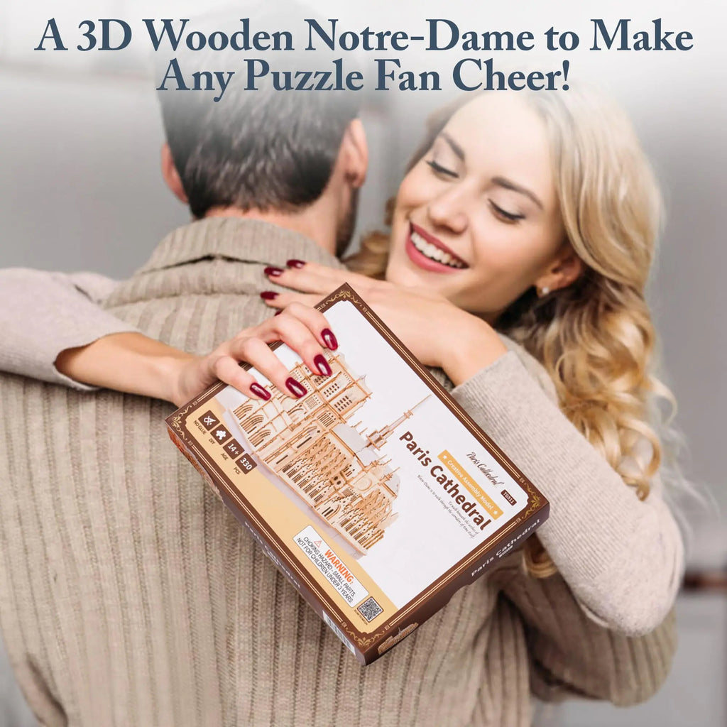 Robotime Paris Cathedral 3D Wooden Puzzle | Architectural Model Kit