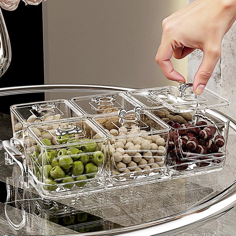 4/6 Compartment Clear Plastic Storage Tray – Durable & Eco-Friendly