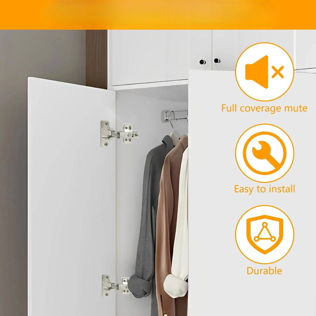 Stainless Steel Hydraulic Soft Close Cabinet Hinges - 10 or 20 Pcs