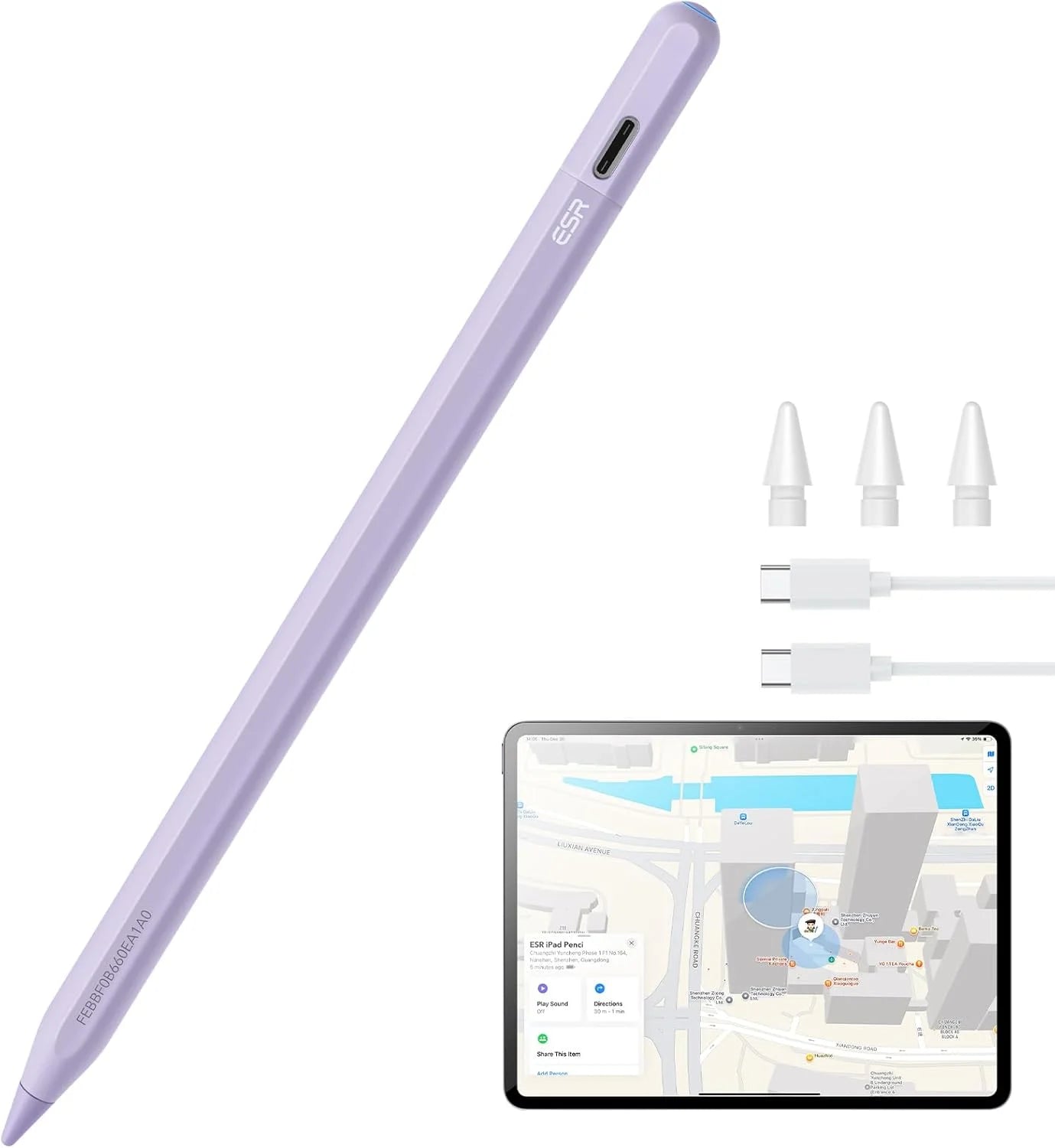 ESR Fast-Charging iPad Stylus with Palm Rejection (2018-2025)