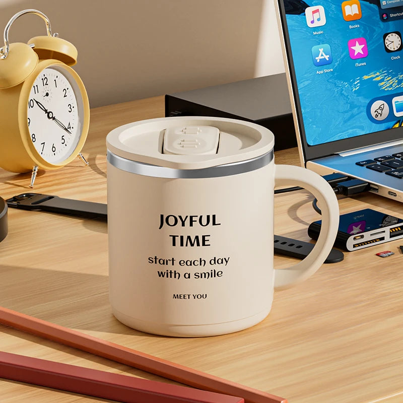 Double-Layer Insulated Stainless Steel Coffee Mug - 304 Design