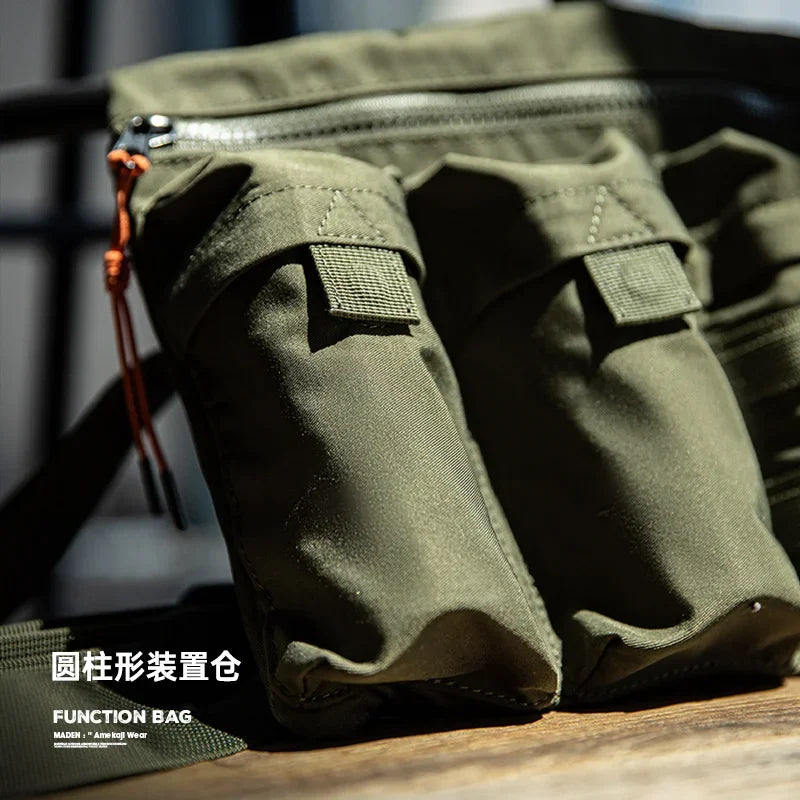Maden 2023 Multi-Pocket Men's Crossbody Bag - Versatile & Durable