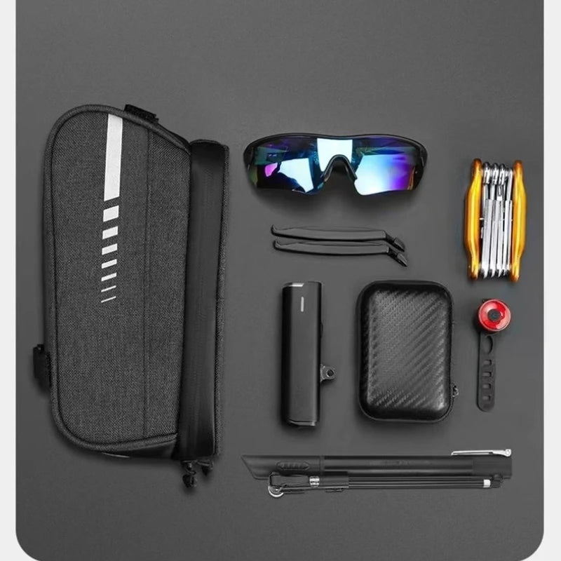 Waterproof Bike Frame Bag with Touch Screen & Sun Visor - Cycling Gear