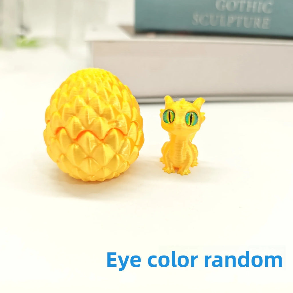 Artistic 3D Printed Dragon Egg Statue - Unique Home Decoration