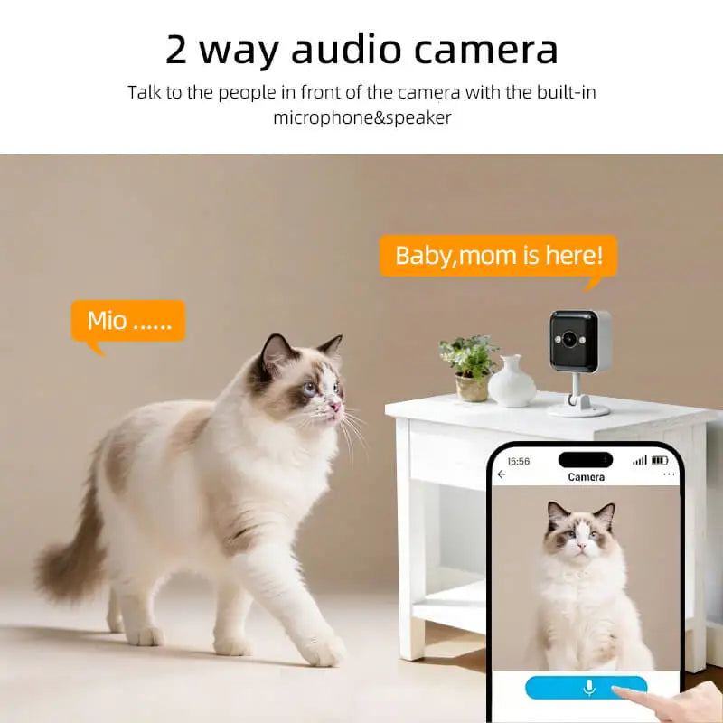 1080P WiFi Indoor Security Camera with Night Vision & Two-Way Talk