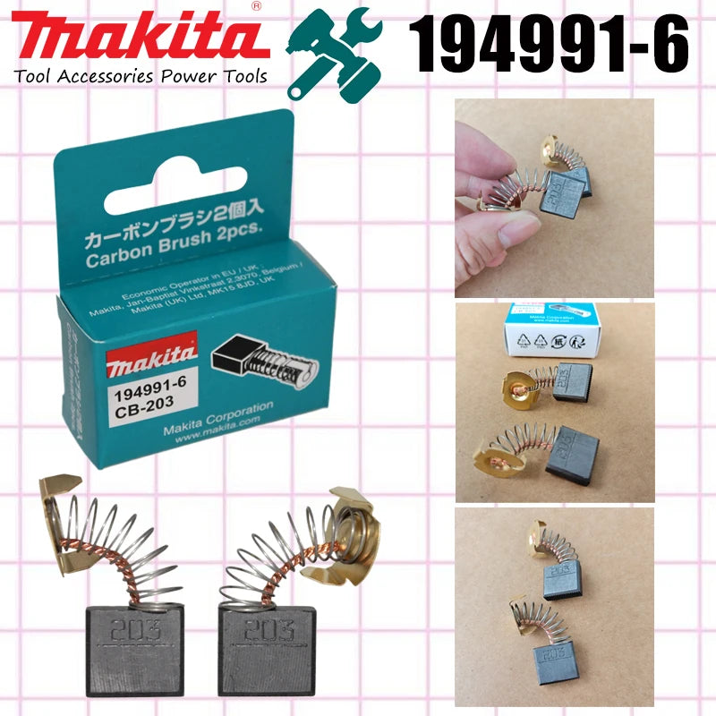 Makita CB-203 Carbon Motor Brushes Replacement Kit for Power Tools