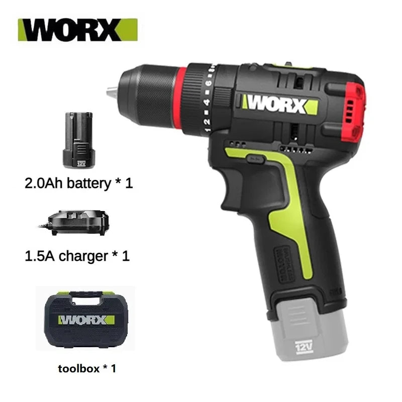 WORX WU131X Cordless Impact Drill - 40Nm Brushless Motor, 12V