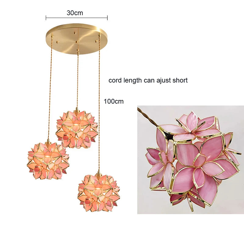 Nordic Copper Glass Pendant Light - Stylish LED Fixture for Home