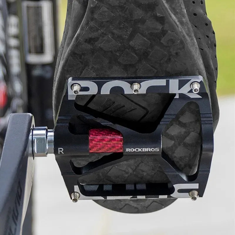 ROCKBROS Alloy Cycling Pedals - Anti-slip Reflective Platform Bike Accessories