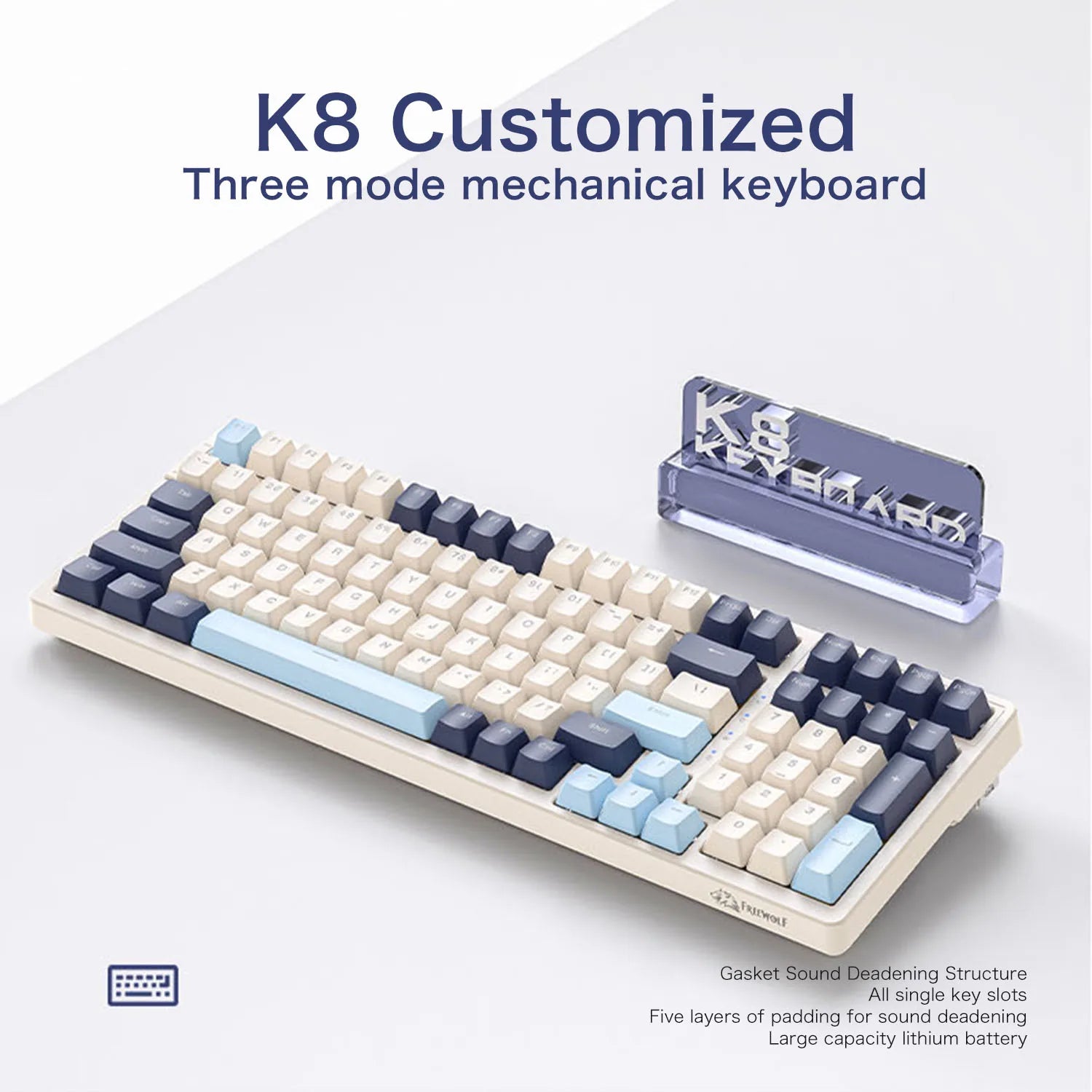 K8 Tri-Mode Wireless Mechanical Keyboard - Hot-Swap & RGB Lighting