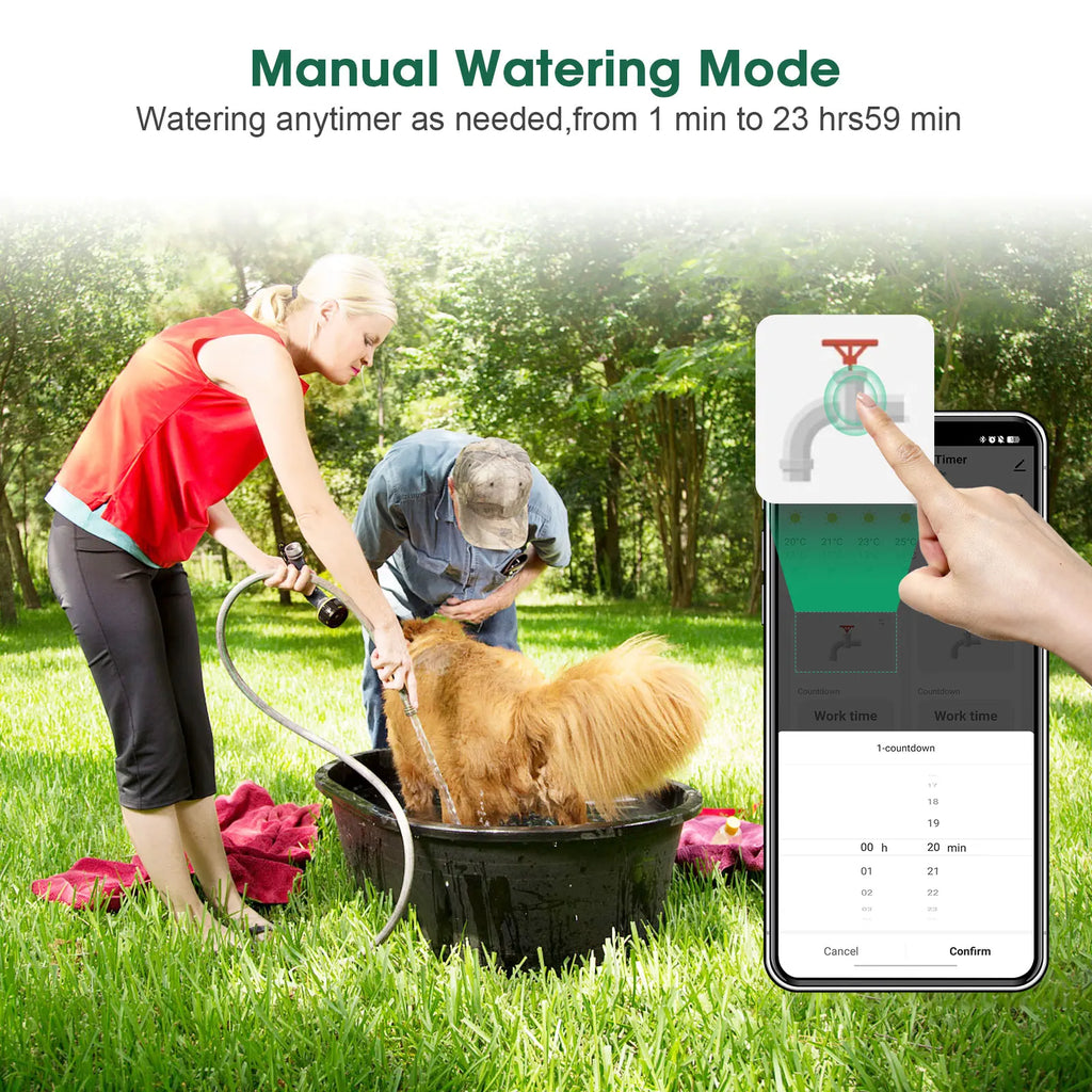 INSOMA Smart Dual Hose Irrigation Timer with App Control & Voice Integration