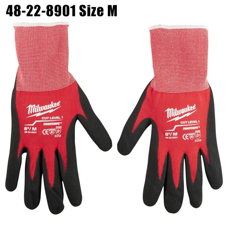 Milwaukee Cut Resistant Nitrile Work Gloves - Touchscreen Compatible