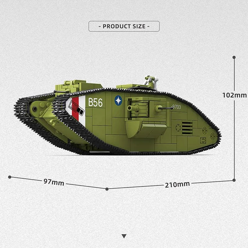 900Pcs MK.V Heavy Tank Building Blocks Model - Fun Military Toy