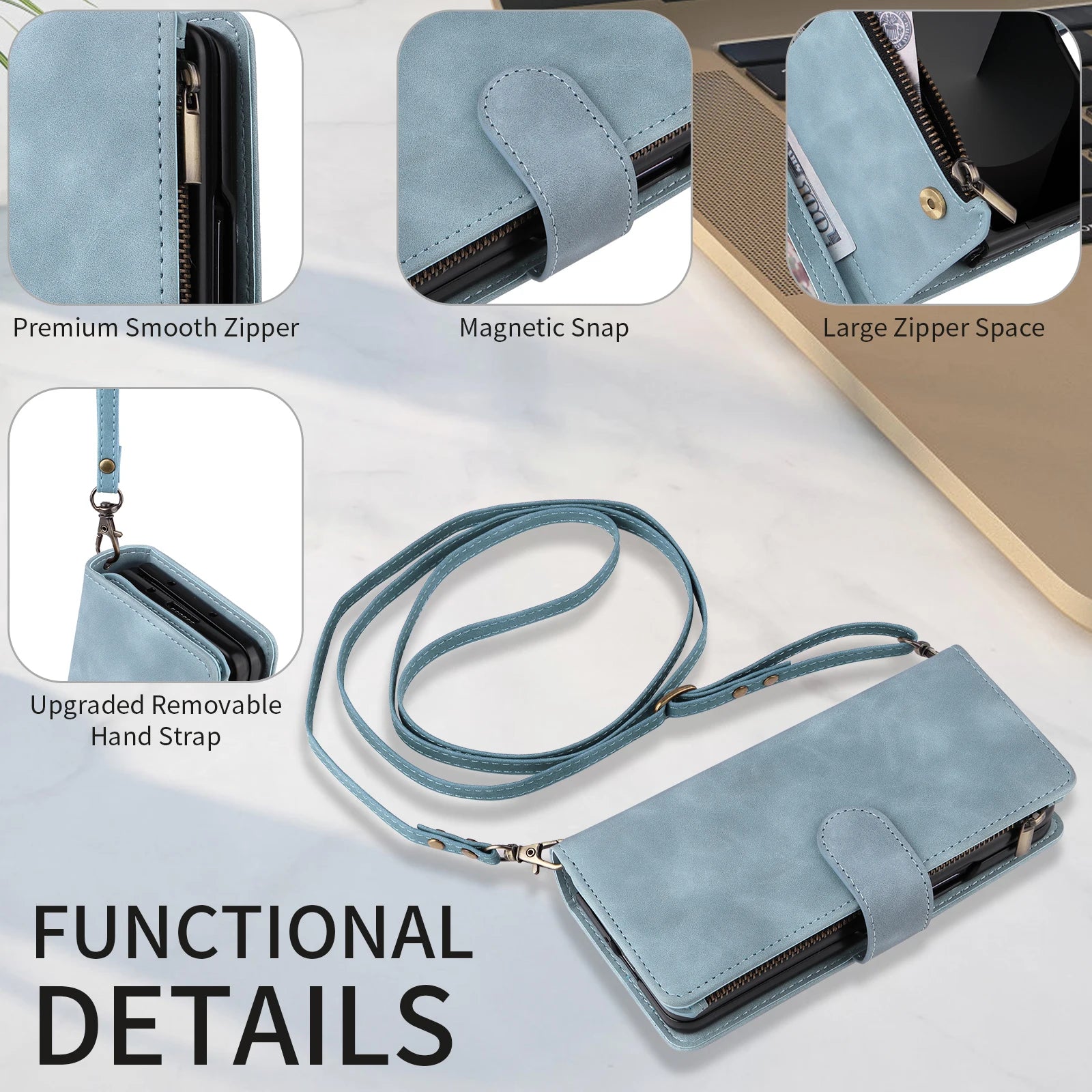 Stylish Premium Leather Wallet Case for Samsung Galaxy Z Fold
