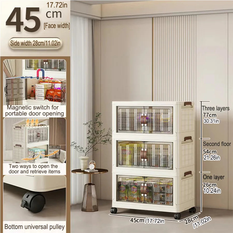 Eco-Friendly Large Capacity Folding Storage Cabinet - Space Saver