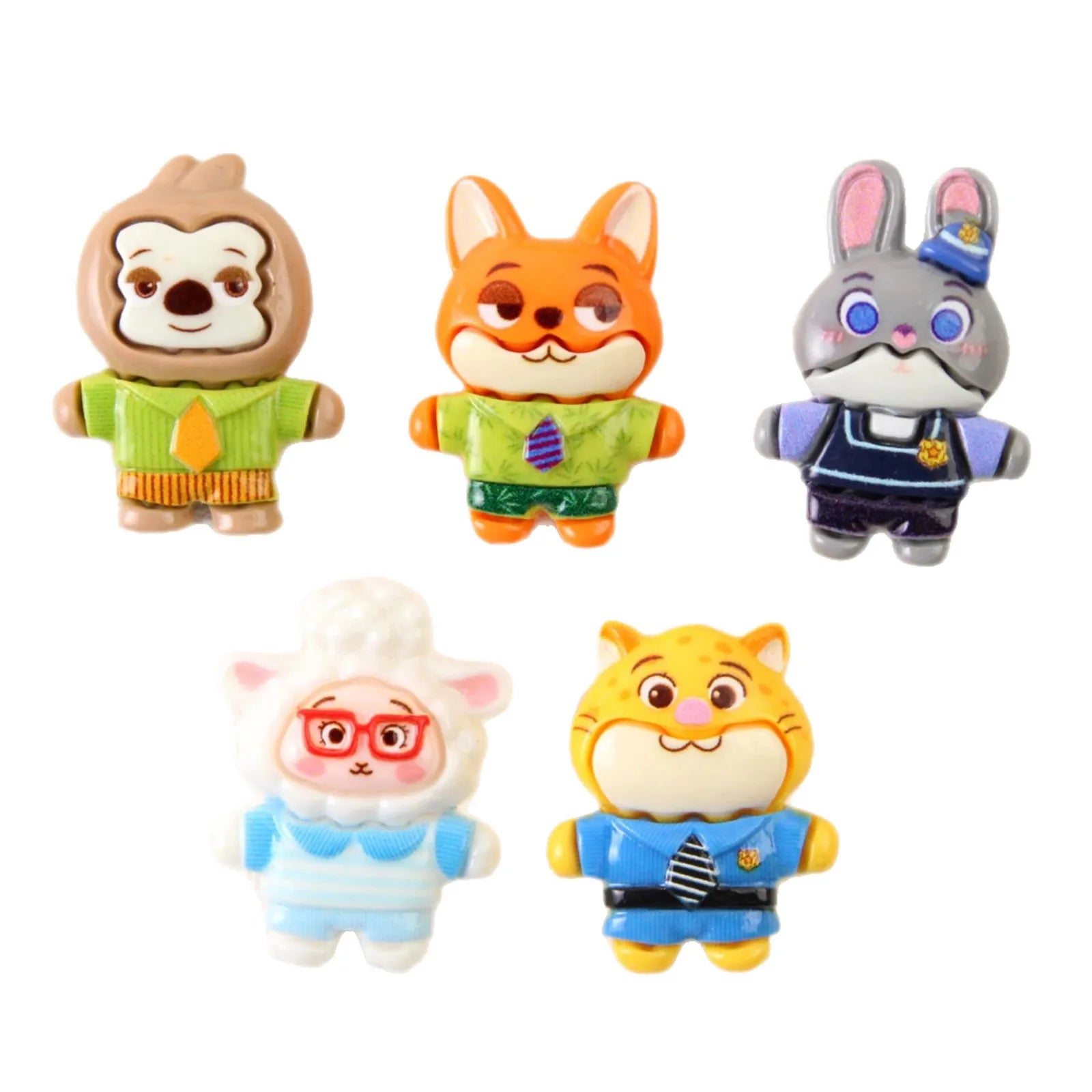 10/100PCS Colorful Cartoon Animal Resin Jewelry Craft Kit