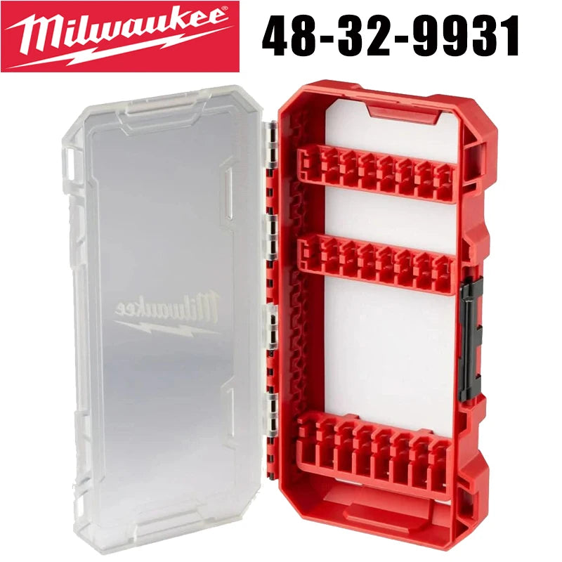 Milwaukee 1/4 Inch Hex Shank Bits Organizer - Durable Storage Case
