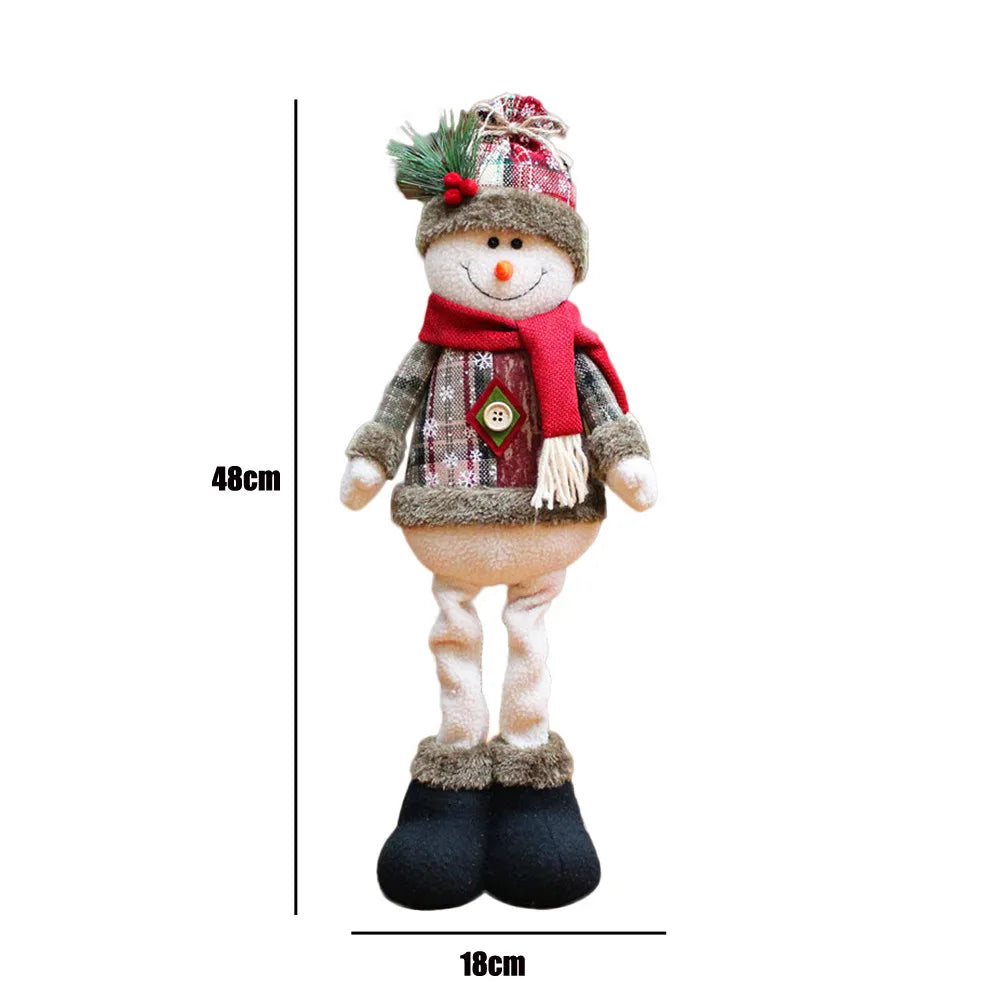 18" Plush Christmas Doll - Santa, Snowman, Elk | Festive Flannel Decor