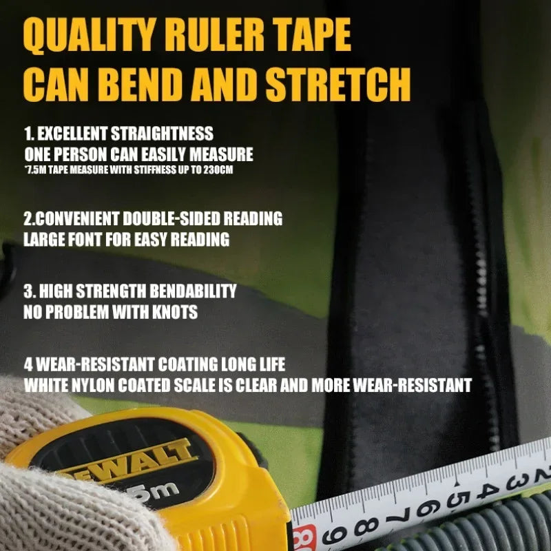 DEWALT 5M & 7.5M Double-Sided Tape Measure - Precision Measuring Tools