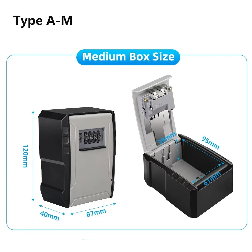 Awapow Wall-Mount Key Box - 4-Digit Lock, Weatherproof & Secure